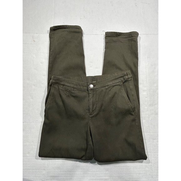 J. Jill Pants Womens Size 6 Olive Green Straight Leg Pockets Slacks - Picture 2 of 7